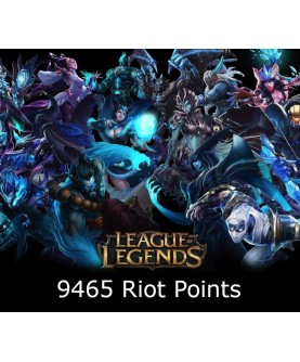 League of Legends 9465 RP Prepaid Card NZ Key 